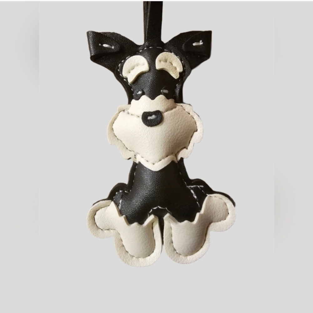 Bag Charm Or Ornament - BLACK Schnauzer